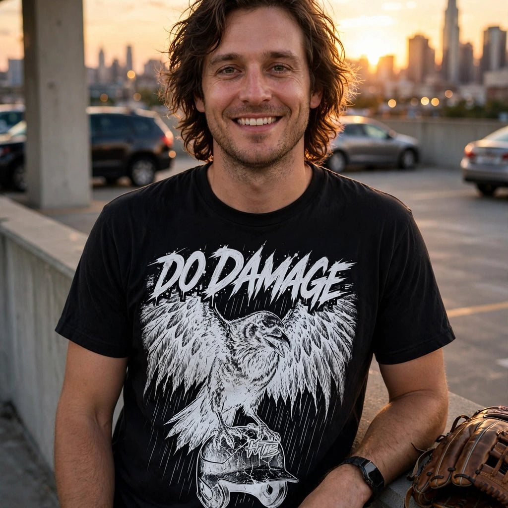 HTB Do Damage Crow Tee