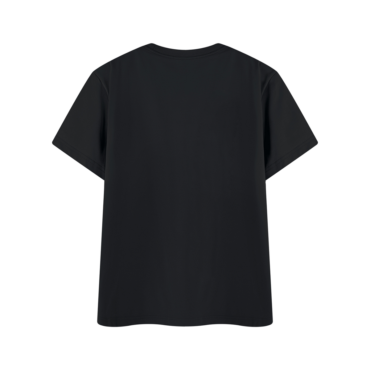 HTB Do Damage Crow Tee in Black - back, plain with no print